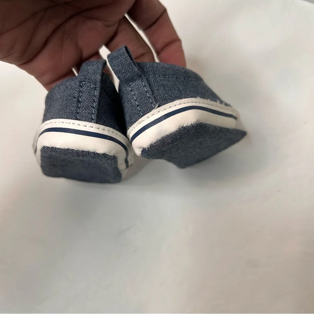 Rising Star Gray Baby Walker Slip-On Shoes Size 3-6 Months